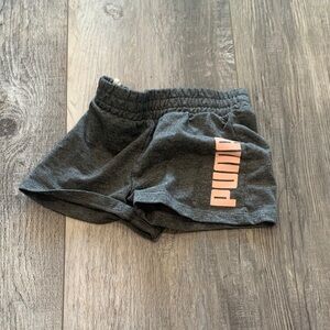 Puma Charcoal Shorts with Coral Logo